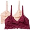 Amazon Essentials Bralette a Triangolo in Pizzo Elasticizzato Galloon Donna, Confezione da 2