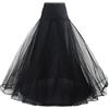 TUKA-i-AKUT TUKA Sottogonna con Pizzo, 1 Cerchio, 3 Strati, Crinolina Sottoveste, per Vestito Abito da Sposa, Taglia Unica, Adatto per Taglia 32 - Taglia 42. Nero, TKB0019 Black
