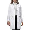 VOGRYE Camice professionale da laboratorio per donne e uomini, maniche lunghe, bianco, unisex, bianco, Large