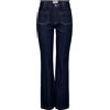 ONLY Onlemily HW Flared Rinse DNM Mae, Blu Jeans Scuro, 31W x 32L Donna