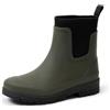 Amazon Essentials Stivaletti da Pioggia Stile Chelsea, Altezza alla Caviglia, Impermeabili Donna, Verde Oliva, 41 EU
