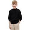 Tommy Hilfiger Bambino Pullover Cotton Cable con Scollo Rotondo, Nero (Black), 8 Anni