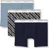 Calvin Klein Uomo Pantaloncini Boxer Confezione da 3 Balance Vita Bassa, Multicolore (Faded Denim/Bold Track Logo/Shorel), S