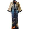 Ledamon Vestaglia Kimono Donna, Grigio - Blu, Taglia unica