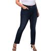 Ulla Popken T-Shirt dalle Linee morbide con Scollo a V e Mezze Maniche 515283