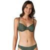 Lovable Bikini Reggiseno con Ferretto Plain Lurex Donna, Verde Fango, 85C
