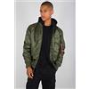 Alpha Industries MA-1 D-Tec Bomber Jacket per Uomo Darkgreen/Black