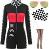 EBYTOP Halloween Race Car Driver Costume Women - Sexy Jumper for Talladega Nights Costume