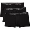 Calvin Klein Boxer Uomo Confezione da 3 Vita Bassa Low Rise Trunk Cotone Elasticizzato, Nero (Black), S