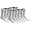 Dickies Socks Uwear - Calzini da uomo, confezione multipla (confezione da 12), Bianco (12 paia), 5-9