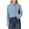 Amazon Essentials Camicia Button Down in Denim,Oversize Donna, Azzurro Chiaro Ghiaccio, XXL