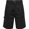 Only & Sons ONSEDGE Vita Alta Loose Fit Shorts | Loose Fit, Casual, Temperatura massima di 40°C ciclo molto delicato