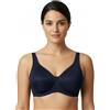 Selene, Reggiseno Donna Fascia Alta Comfort, con Ferretto Senza Imbottitura, in Comodo Tessuto, Collezione Teresa, Colore Blu, Taglia 5C