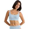 Sloggi Zero Feel Bliss Top T Shirt Bra, Azzurro, XXL Donna