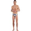HOM Slip da Bagno Port CROS Swim Briefs, Stampa Cartolina Losanges, Arancione/Blu, L Uomo