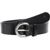 Calvin Klein Donna Cintura Casual Pin Buckle 3,0 cm Cintura in Pelle, Beige (Black/Pewter), 135 cm