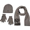 Timberland Double Layer Scarf, Cuffed Beanie & Magic Glove Gift Set, Marne Grigia Chiara, Taglia Unica Uomo