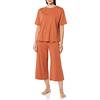 Amazon Essentials Pigiama da Donna in Maglia M, Terracotta, M