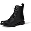 Amazon Essentials Anfibi Stringati con Punta Rinforzata e Cerniera Uomo, Nero, 40 EU