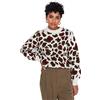 Trendyol Maglione Regolare con Stampa Animale A Collo Alto Maglia di Tuta Donna