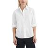 Marc O'Polo Marc OߴPolo Donna Camicia in cotone bio con colletto Kent, Bianco (White), 38