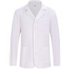 MISEMIYA - Camice da Laboratorio Unisex - Camice per Laboratorio di Chimica Uomo - Camice Medico Uomo 8164 - Medium, Bianco