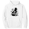 Mademark Pelliccia del Momento Zampa di Gatto Stampa Whimsical Pet Felpa con Cappuccio, Unisex per Adulti, Bianco, XXL