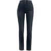 BRAX Style Mary Five-Pocket-Jeans in Thermo Denim, Used Dark Blue, 36W x 34L Donna