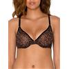 Smart & Sexy Reggiseno a Mezza Coppa con Ferretto, in Rete Velata, Disponibile in Confezione Singola o da 2, provocante e di Sostegno, 2 C (Taglia Produttore: 32C)