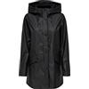 Only Onlelisa Raincoat Otw, Giacca impermeabile Donna, Nero, S