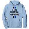 Idee Interista Te L'Ho promesso da Bambino Coro Curva Nord Felpa con Cappuccio, Unisex per Adulti, Blu Polveroso, L