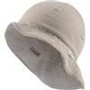 Sterntaler Wende-sonnenhut Uni Musselin Cappello da Sole Reversibile in Mussola, Beige, 43 Bambine e Ragazze