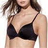 Selene, Reggiseno Donna con Ferretto in Silicone e Coppe Push-Up, Scollo a V in Morbida Microfibra, Collezione Adelaida, Colore Nero, Taglia 6B
