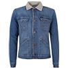 Wrangler Uomo Icons 124mj Sherpa Giacca in jeans Not Applicable, Blu (3 Years 10k), Small