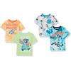 Amazon Essentials Disney | Marvel | Star Wars T-Shirt a Maniche Corte Bambini e Ragazzi, Pacco da 4, Spiaggia, 10 Anni