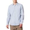 Amazon Essentials Camicia in Popeline a Maniche Lunghe Slim Uomo, Bianco Blu Righe Verticali, XL
