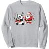 Panda Lovers Christmas Santa Costume for Divertente Panda Babbo Natale Stivali da Donna Uomo Bambini Felpa, Unisex per Adulti, Grigio Melange, S