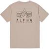Alpha Industries Camo Logo Puff Print BP T da Uomo Vintage Sand XL