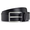 BOSS Cintura in pelle da uomo Erman-L Sz35 realizzata in Italia con logo inciso sulla fibbia, Nero1, 95 cm