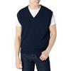 Amazon Essentials Gilet da Uomo con Scollo a V, vestibilità Comoda, Blu Navy, S