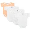 BABIDU | Set 4 Body Neonato Manica Corta - 100% Cotone, Morbidi e Traspiranti - Body Unisex Bambino e Bambina, Ideale per l'Uso Quotidiano, Made in Europe