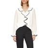 s.Oliver BLACK LABEL 2158586 Camicetta in Chiffon con Volant, 200, 52 Donna