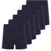 FM London Boxer larghi da uomo, confezione da 6, traspiranti, morbidi, vestibilità comoda, Blu Navy, S