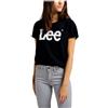 Lee - T Shirt Donna - vestibilità Regular - Logo Tee - Nero