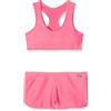 Haute pression Set Due Pezzi Ragazza Tinta Unita Bikini, Rosa Fluo, 16 Anni