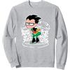 Teen Titans Go! Robin Buns Felpa, Unisex per adulti, Grigio Melange, L