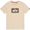 Alpha Industries Washed out Logo T-Shirt da Uomo Organic Beige L