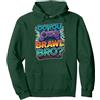 Humor Brawl Bro Controller per Le Stelle di Brawl Showdown, i Divertenti Giocatori Non Hanno Tempo Brawl Bro Felpa con Cappuccio, Unisex per Adulti, Verde Foresta, L