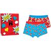Happy Socks Confezione Regalo da 2 Boxer Corti Super Dad
