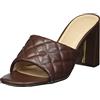 The Drop Pattie Sandalo Mule con Tacco Largo da Donna, Quilted Chocolate, 37.5 EU